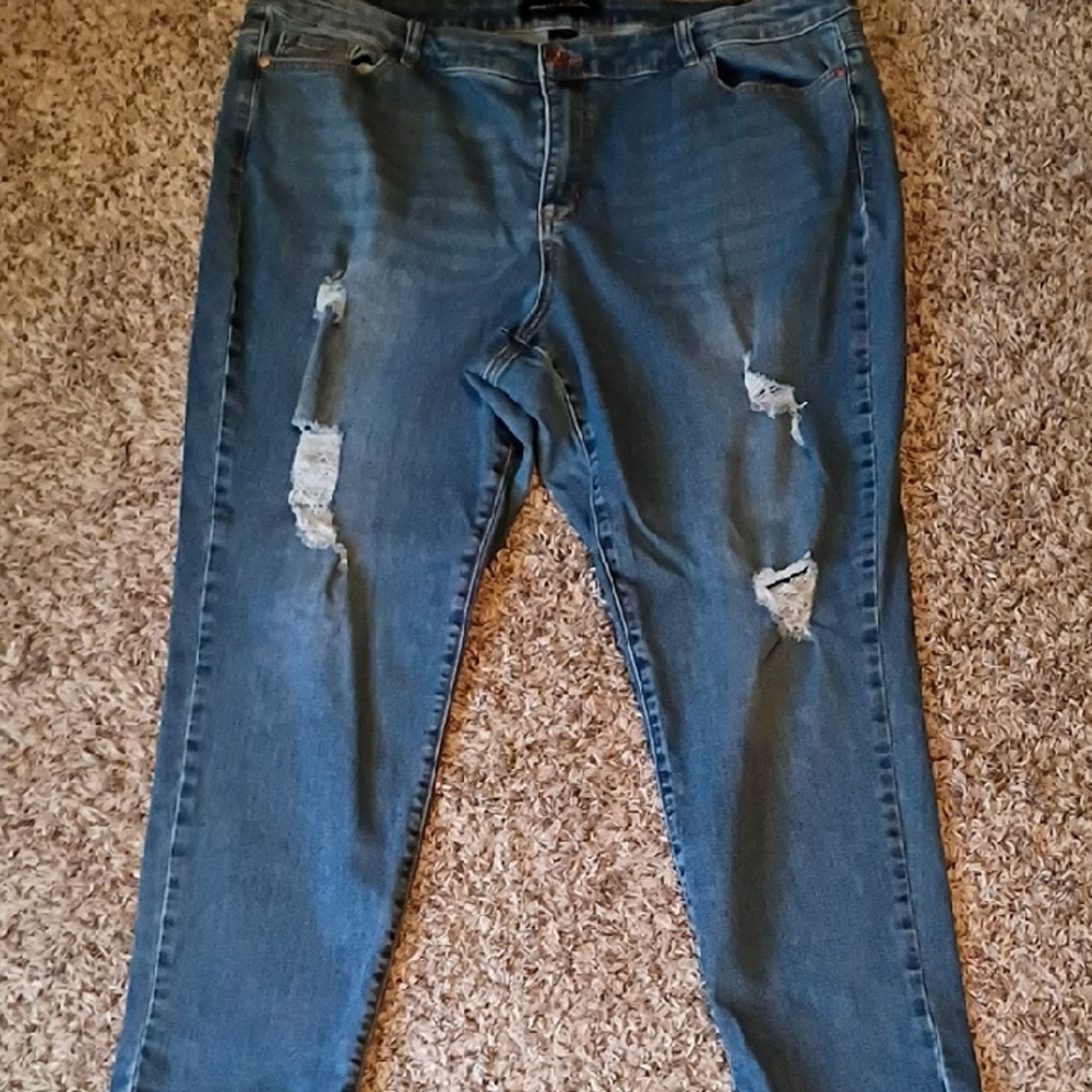 Distressed Blue Women's Jeans